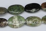 CRJ04 15.5 inches 15*20mm oval african prase jasper beads wholesale