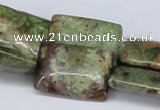 CRJ08 15.5 inches 18*25mm rectangle african prase jasper beads