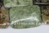 CRJ09 15.5 inches 25*35mm rectangle african prase jasper beads