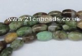 CRJ14 15.5 inches 6*10mm rice african prase jasper beads wholesale