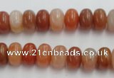 CRJ205 15.5 inches 8*15mm rondelle natural red jade beads