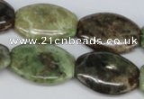 CRJ45 15.5 inches 18*25mm flat drum african prase jasper beads