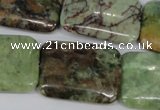 CRJ68 15.5 inches 22*30mm rectangle african prase jasper beads