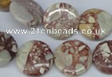 CRM03 15.5 inches 18mm coin red mud jasper gemstone beads wholesale