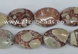 CRM05 15.5 inches 13*18mm oval red mud jasper gemstone beads wholesale