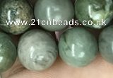 CRM203 15.5 inches 10mm round green mud jasper beads wholesale