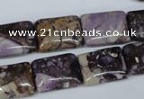CRM83 15.5 inches 12*16mm rectangle dyed red mud jasper wholesale