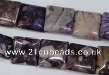 CRM84 15.5 inches 14*14mm square dyed red mud jasper wholesale
