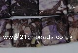 CRM85 15.5 inches 18*18mm square dyed red mud jasper wholesale