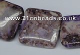 CRM86 15.5 inches 25*25mm square dyed red mud jasper wholesale