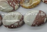 CRM97 15.5 inches 18*25mm oval red mud jasper wholesale