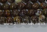 CRO1170 15.5 inches 4mm round fire lace opal gemstone beads