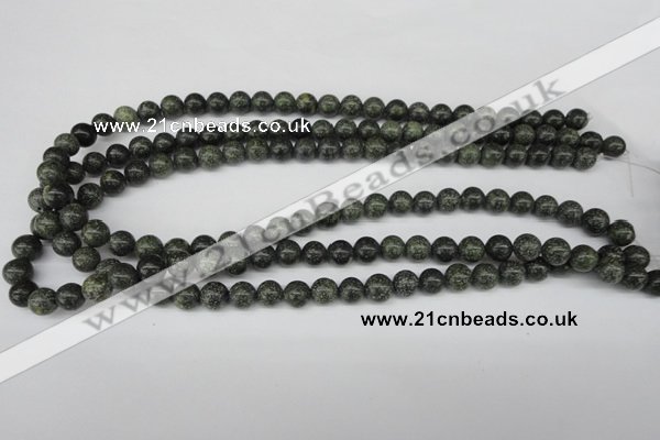 CRO140 15.5 inches 8mm round green lace gemstone beads wholesale