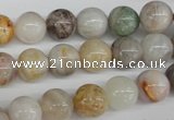 CRO199 15.5 inches 10mm round bamboo leaf agate beads wholesale