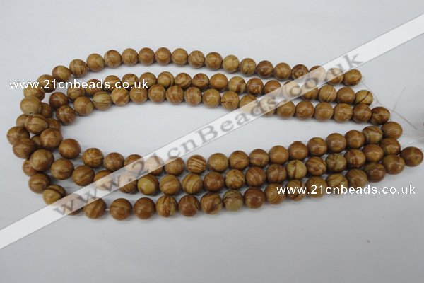 CRO249 15.5 inches 10mm round grain stone beads wholesale