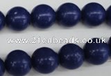 CRO345 15.5 inches 12mm round synthetic lapis lazuli beads wholesale