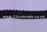 CRO845 15.5 inches 14mm round matte smoky quartz beads