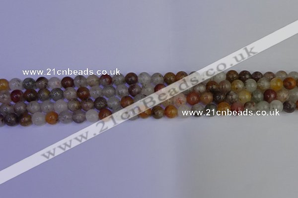 CRO891 15.5 inches 6mm round mixed lodalite quartz beads wholesale
