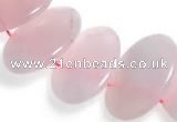 CRQ03 16 inches 20*38mm oval rose quartz beads Wholesale