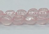 CRQ106 15.5 inches 9*12mm nugget natural rose quartz beads wholesale
