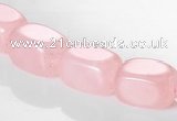 CRQ13 10*14mm cuboid A grade natural rose quartz beads Wholesale