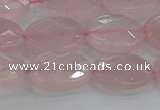 CRQ146 15.5 inches 10*14mm faceted oval natural rose quartz beads