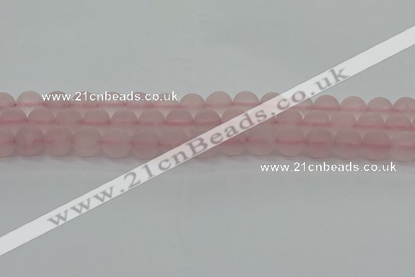 CRQ223 15.5 inches 10mm round matte rose quartz gemstone beads