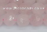 CRQ284 15.5 inches 12mm faceted round rose quartz beads