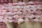 CRQ556 15.5 inches 8*12mm faceted oval rose quartz beads wholesale