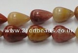 CRS06 15.5 inches 10*15mm teardrop rainbow stone beads wholesale
