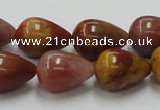 CRS07 15.5 inches 13*18mm teardrop rainbow stone beads wholesale