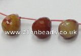CRS09 15.5 inches 12*18mm faceted teardrop rainbow stone beads