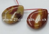 CRS12 15.5 inches 20*30mm flat teardrop rainbow stone beads
