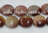 CRS14 15.5 inches 15mm flat round rainbow stone beads wholesale