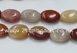 CRS16 15.5 inches 10*14mm oval rainbow stone beads wholesale