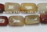 CRS21 15.5 inches 13*18mm rectangle rainbow stone beads wholesale