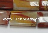 CRS25 15.5 inches 22*30mm flat column rainbow stone beads wholesale