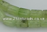 CRU227 15.5 inches 10*14mm tube green rutilated quartz beads