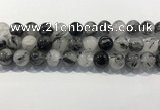 CRU932 15.5 inches 14mm round black rutilated quartz beads wholesale