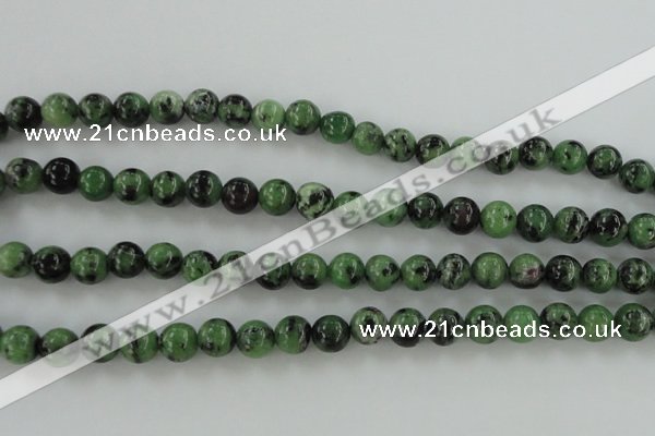 CRZ722 15.5 inches 8mm round ruby zoisite gemstone beads