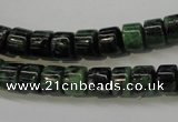 CRZ82 15.5 inches 7*8mm tyre ruby zoisite gemstone beads