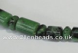 CRZ83 2*4mm – 6*10mm rondelle & 4*6mm – 10*11mm tube ruby zoisite beads