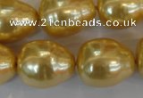 CSB130 15.5 inches 18*22mm nuggets shell pearl beads wholesale