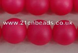CSB1304 15.5 inches 12mm matte round shell pearl beads wholesale