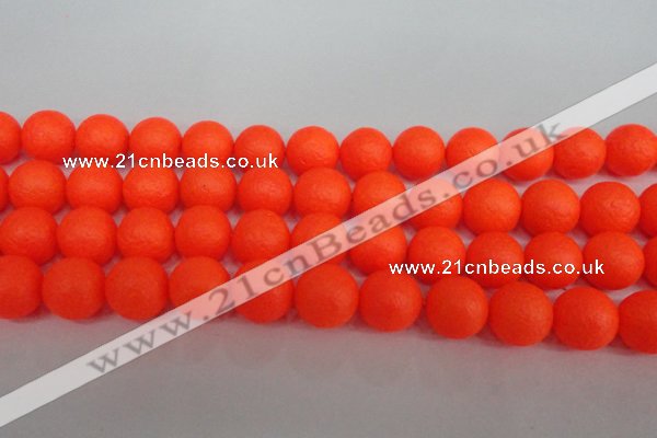 CSB1342 15.5 inches 8mm matte round shell pearl beads wholesale