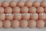 CSB1366 15.5 inches 6mm matte round shell pearl beads wholesale