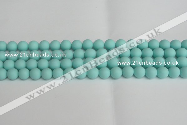CSB1403 15.5 inches 10mm matte round shell pearl beads wholesale