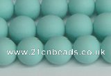 CSB1404 15.5 inches 12mm matte round shell pearl beads wholesale
