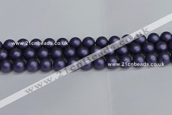 CSB1655 15.5 inches 14mm round matte shell pearl beads wholesale