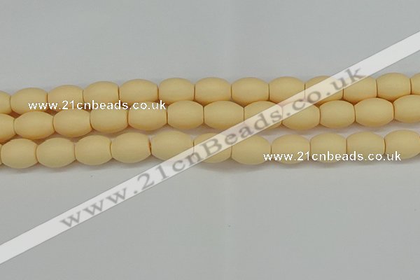 CSB2100 15.5 inches 10*14mm rice matte shell pearl beads
